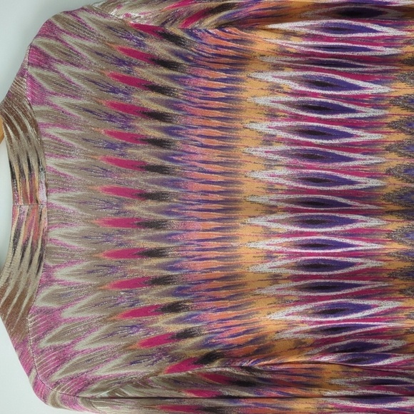 Chico's Multicolor Abstract Print Open Cardigan Career Office XL Minimalist - Picture 5 of 6